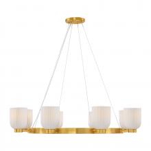 Savoy House Canada 1-3173-8-322 - Isla Blanca 8-Light Chandelier in Warm Brass by Breegan Jane