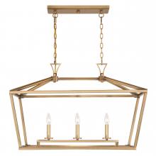 Savoy House Canada 1-423-3-322 - Townsend 3-Light Linear Chandelier in Warm Brass