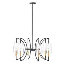 Savoy House Canada 1-7168-6-143 - Hanley 6-Light Chandelier in Matte Black and Warm Brass