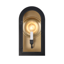 Savoy House Canada 5-410-331 - Grotto 1-Light Outdoor Wall Lantern in Matte Black with Vintage Gold