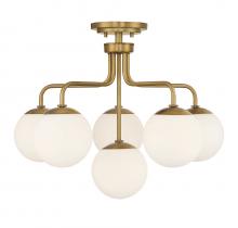 Savoy House Canada 6-1950-6-322 - Marco 6-Light Ceiling Light in Warm Brass