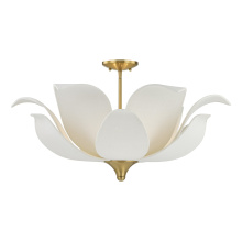 Savoy House Canada 6-7163-6-322 - Elsie 6-Light Convertible Semi-Flush or Pendant in Warm Brass by Breegan Jane