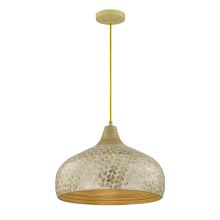 Savoy House Canada 7-9877-1-336 - Kemp 1-Light Pendant in Ivory and Gold Shell