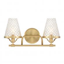 Savoy House Canada 8-3596-2-322 - Candler 2-Light Bathroom Vanity Light in Warm Brass