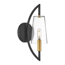 Savoy House Canada 9-7167-1-143 - Hanley 1-Light Wall Sconce in Matte Black and Warm Brass