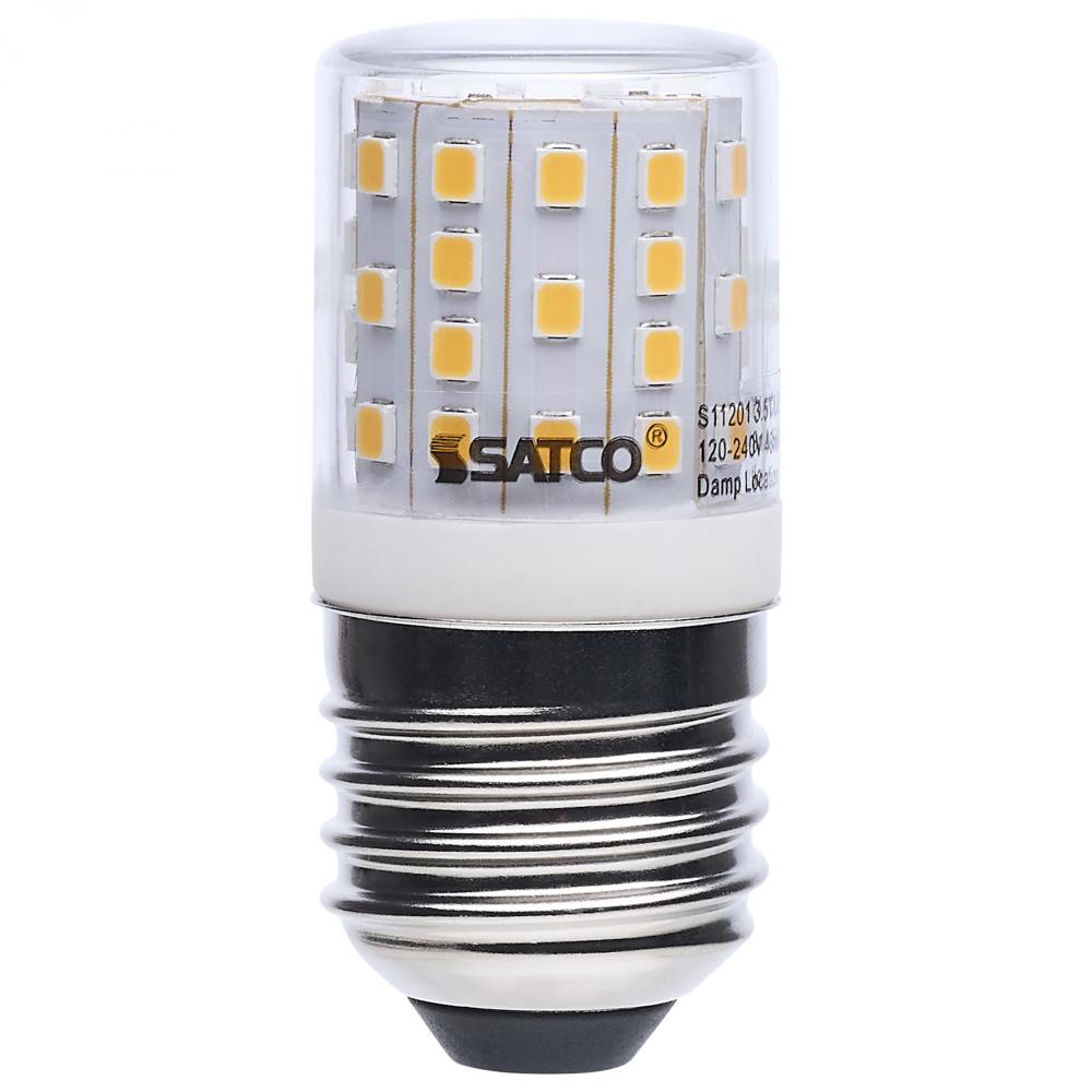 3.5 Watt T14 LED; 3000K CCT; European Medium Base; Clear Finish; Appliance Lamp; 120-240 Volt
