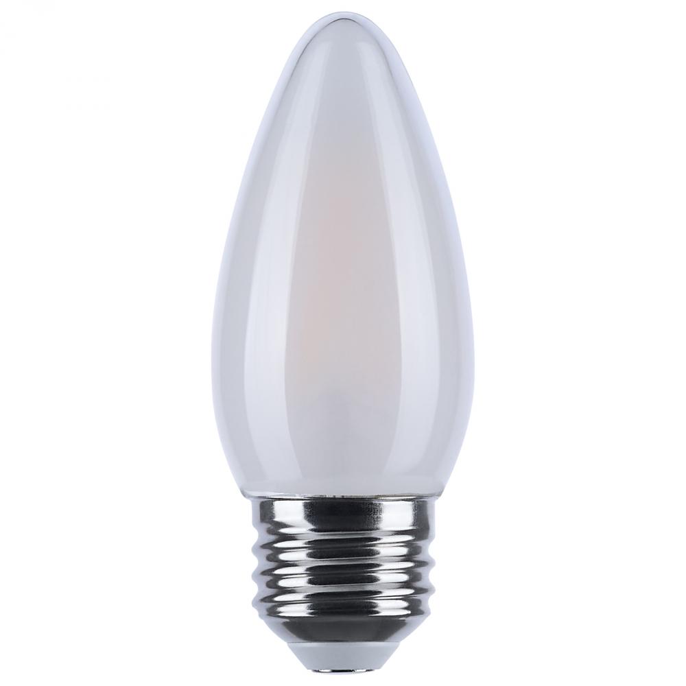 4.5 Watt LED B11; 3000K-2000K Warm Dimming; Medium Base; Frost Finish
