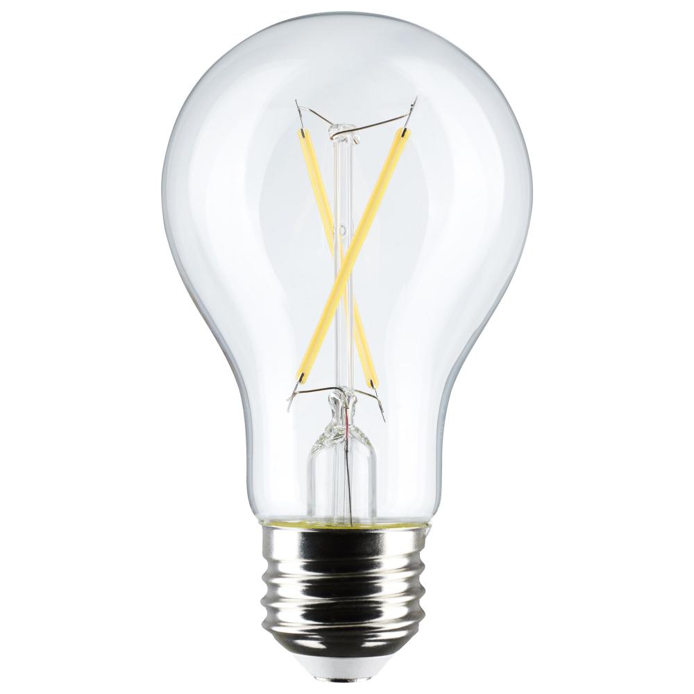 5 Watt A19 LED Filament; Clear; 3000K; Medium Base; 120 Volt; 4-Pack