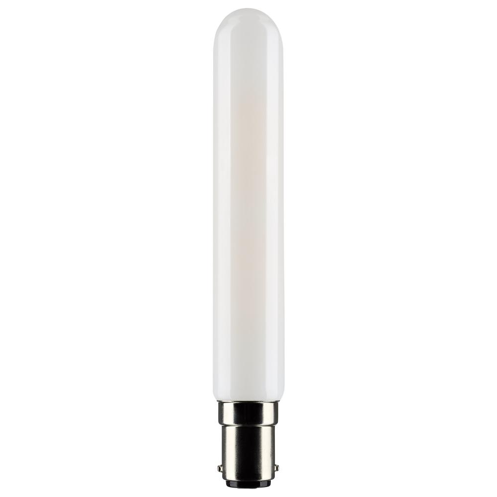 4 Watt T6.5 LED Filament; Frosted; Double Contact Bayonet Base; 4000K; 360 Lumens; 120 Volt