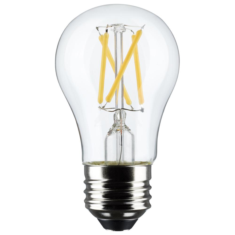 5.5 Watt A15 LED Filament; Clear; Medium Base; 2700K; 450 Lumens; 2-Pack