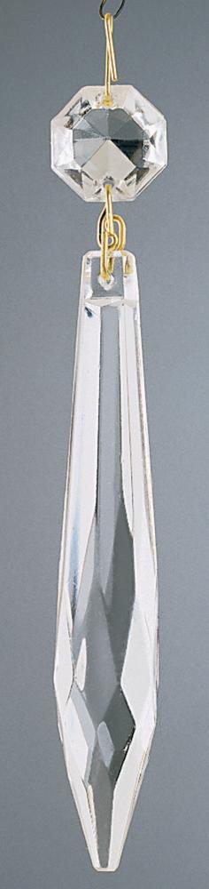 5 Clear Crystal Prisms; 3 in.; 5-Card