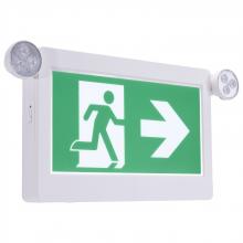 Satco Products Inc. 67/511 - Running Man Green Combo Exit Sign/Emergency Light; 120-347V; 2HR backup; Single/Dual Face; Universal