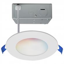 Satco Products Inc. S11636 - Starfish; 8 Watt LED Direct Wire Downlight; 4-Inch; Remote Driver; RGBTW; Round; White Finish