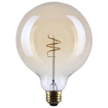Satco Products Inc. S14215 - 5.5W G40 LED 90CRI 2000K 500LM E26 Glass Clear Amber Coil Filament Dimmable 1 Pack