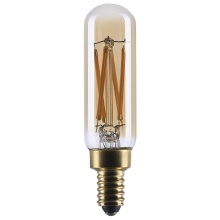 Satco Products Inc. S14217 - 5.5W T6 LED 90CRI 2000K 500LM E12 Glass Clear Amber Straight Filament Dimmable 1 Pack