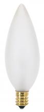 Satco Products Inc. S3287/TF - 60 Watt B10 Incandescent; Frost; 1500 Average rated hours; 672 Lumens; Candelabra base; 120 Volt;