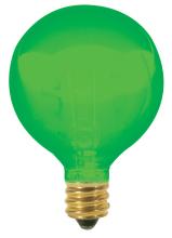 Satco Products Inc. S3835/TF - 10 Watt G12 1/2 Incandescent; Transparent Green; 1500 Average rated hours; Candelabra base; 120