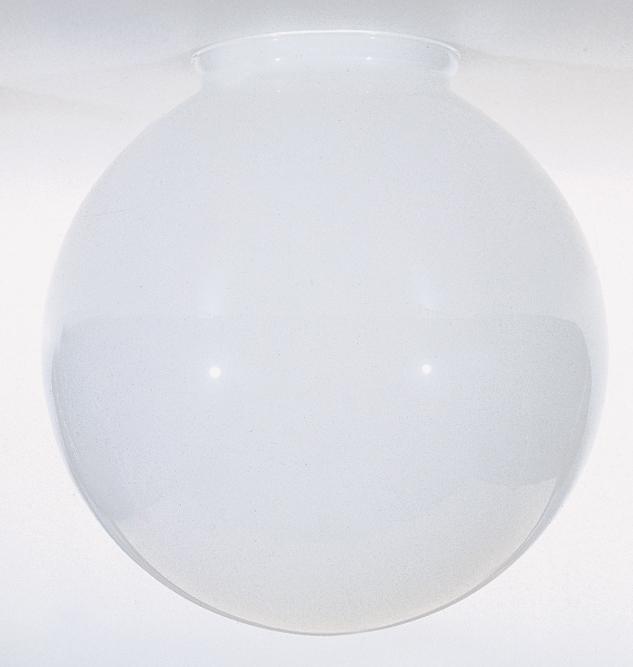 Sprayed Glossy White Ball Shade; Diameter 8 inch; Fitter 4 inch