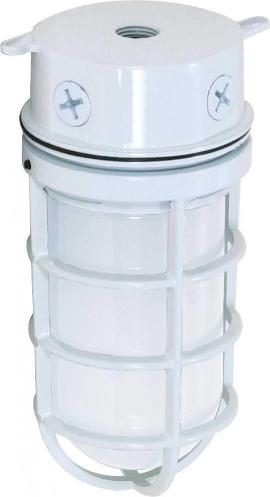 1 Light - 11" Vapor Proof - Surface Mount with Frosted Glass - White Finish