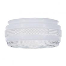 Nuvo 50/107 - Outside White Drum Glass Shade With Clear Sides And Bottom; Diameter 10-7/16 inch; Fitter 9-7/8