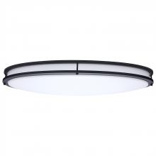 Nuvo 62/1981 - Glamour; LED 32 Inch Oval Flush Mount; Black Finish; 27K/3K/35K/4K/5K CCT Selectable