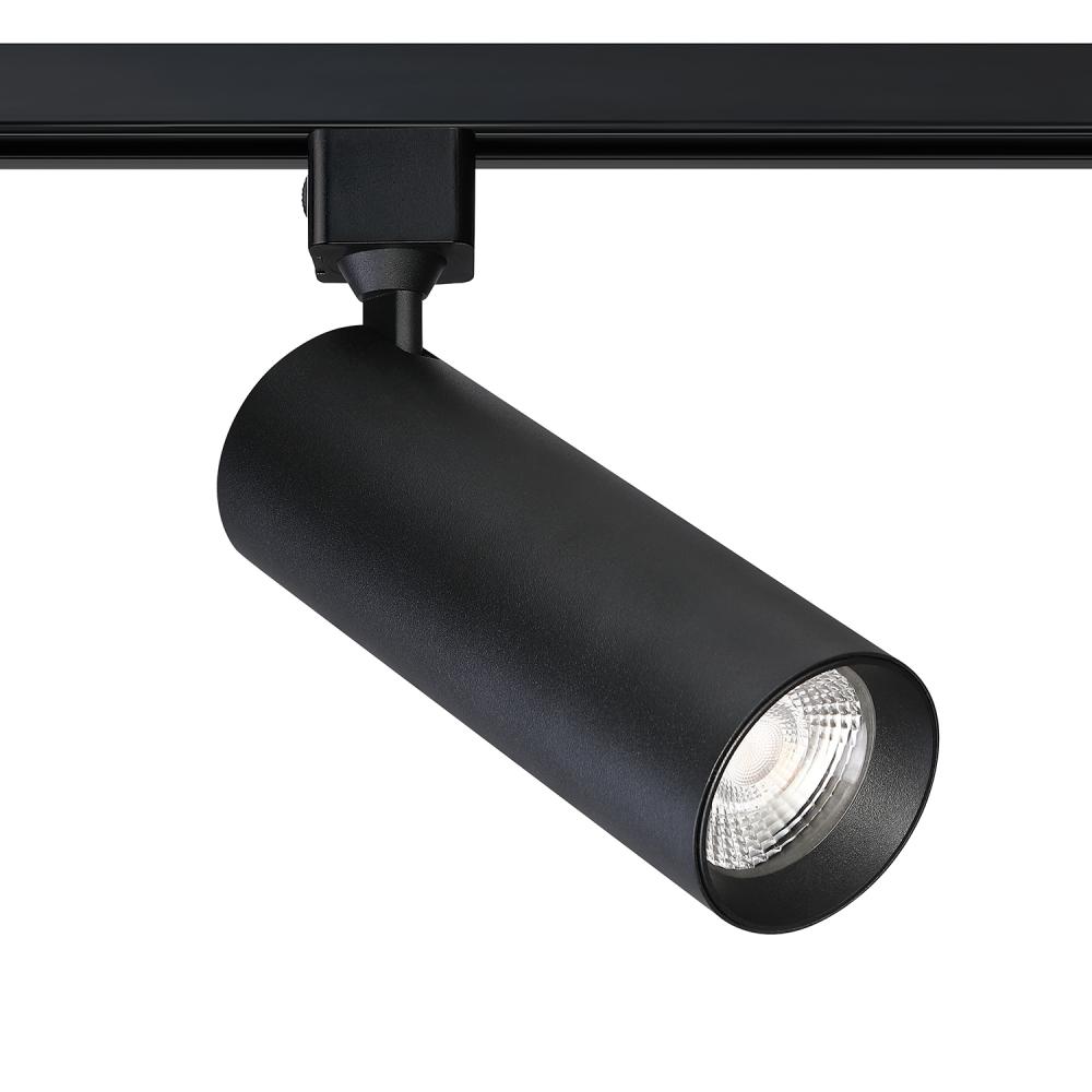 20 Watt Integrated LED Track Cylinder in A Black Finish