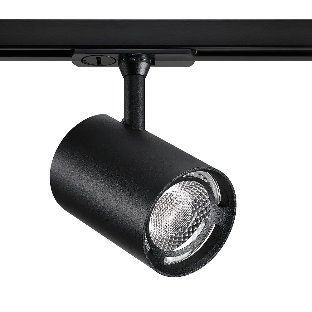 Trac-Tech 20 Watt Integrated LED Track Cylinder in A Matte Black Finish