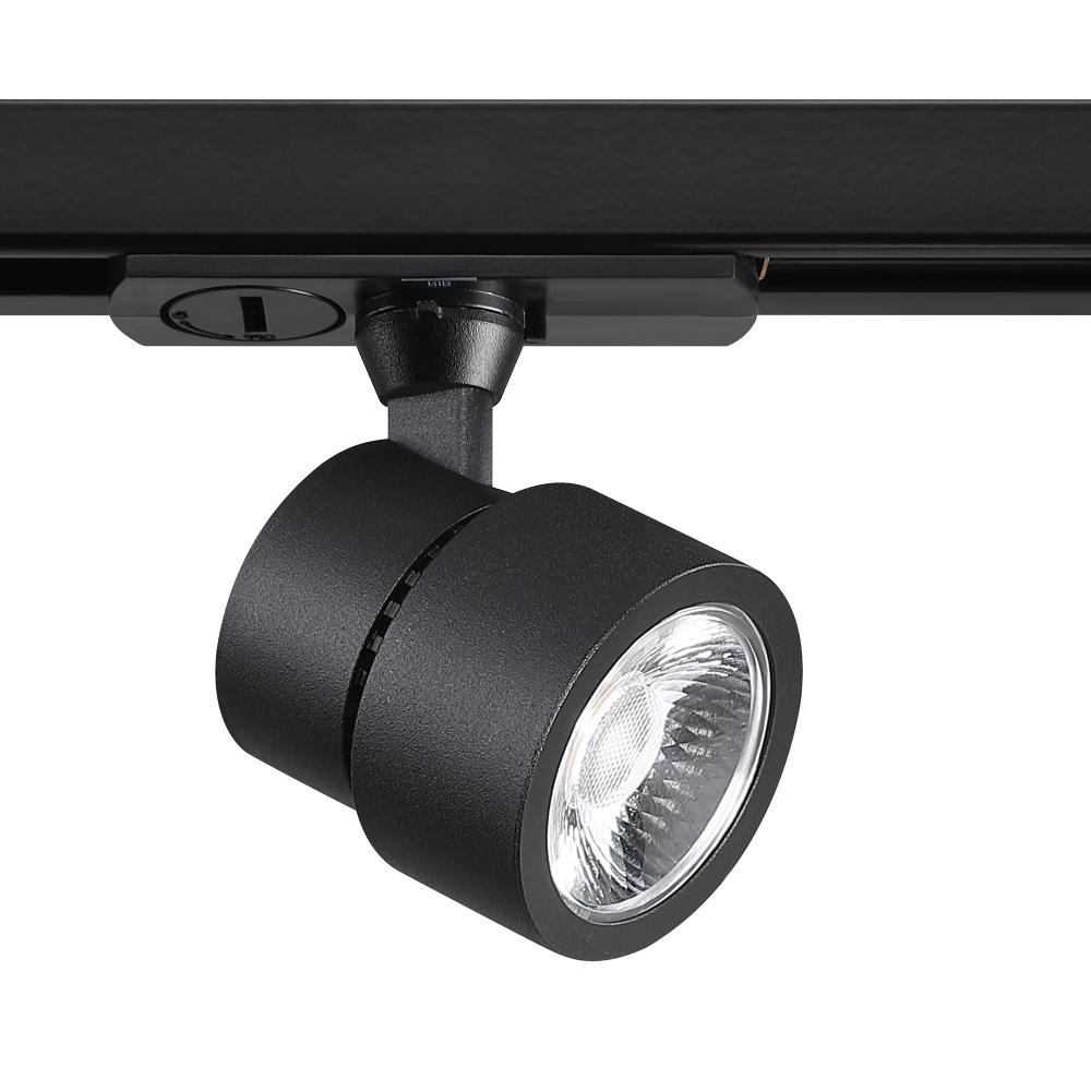Trac-Tech 12 Watt Integrated LED Track Cylinder in A Matte Black Finish