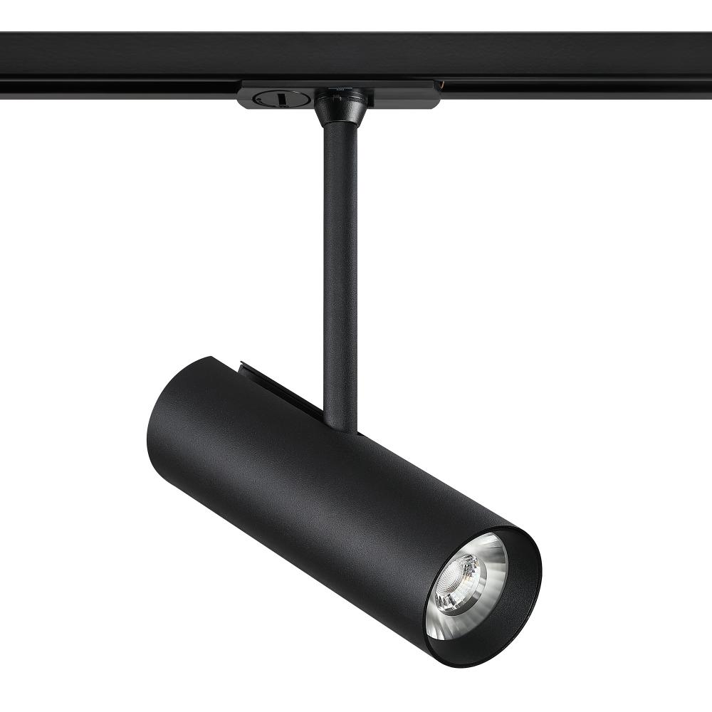 Trac-Tech 20 Watt Integrated LED Extended Rod Track Cylinder in A Matte Black Finish