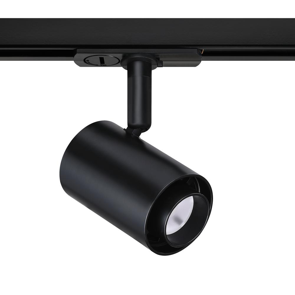 Trac-Tech 8 Watt Integrated LED Track Cylinder in A Matte Black Finish