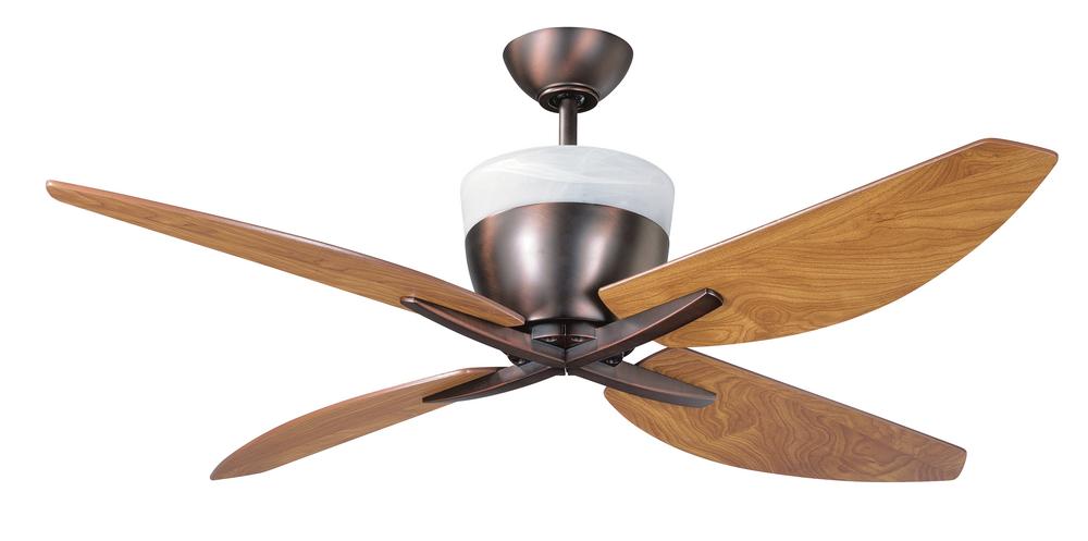 Four Light Oil Brushed Bronze Ceiling Fan