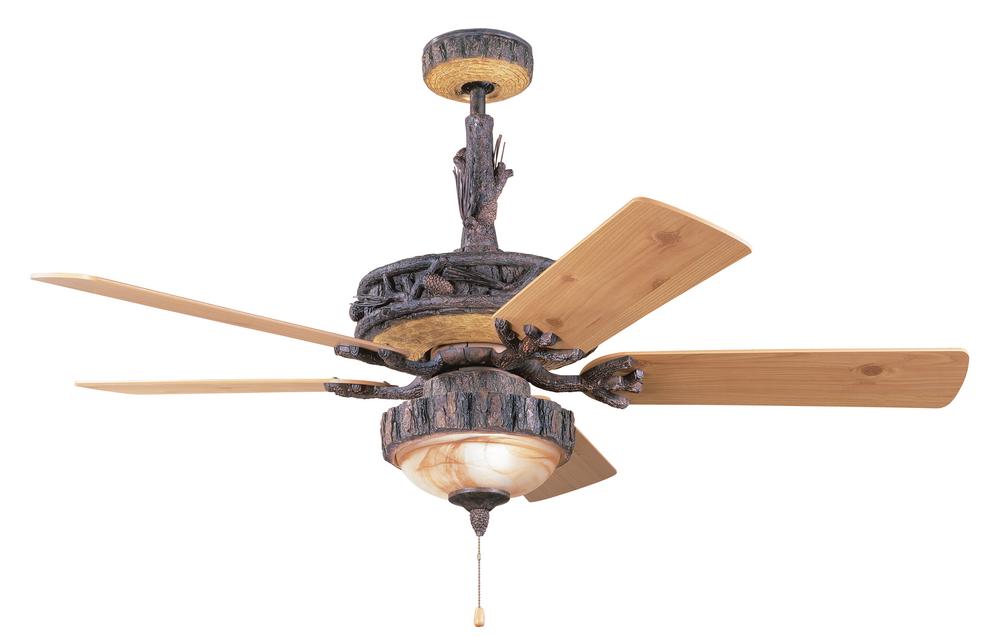 Rustic Oak Ceiling Fan