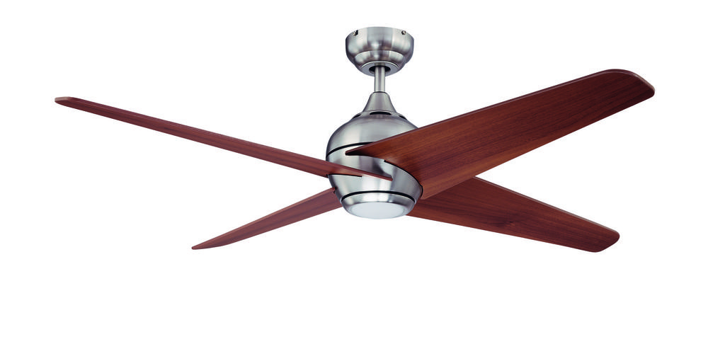 One Light Satin Nickel Ceiling Fan