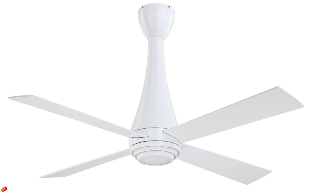 One Light White Ceiling Fan