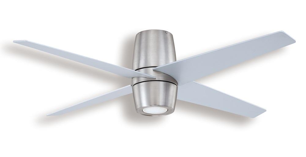 One Light Satin Nickel Hugger Ceiling Fan