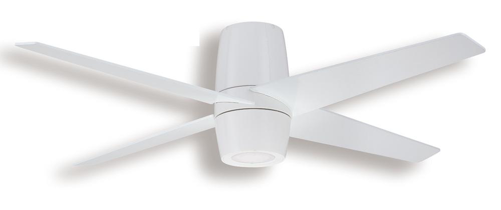 One Light White Hugger Ceiling Fan