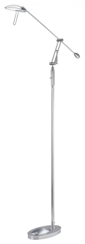 One Light Satin Nickel Floor Lamp