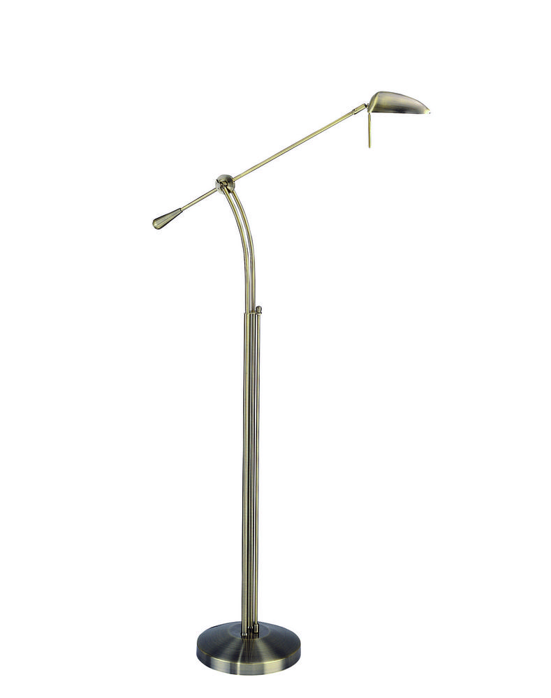 One Light Antique Brass Floor Lamp