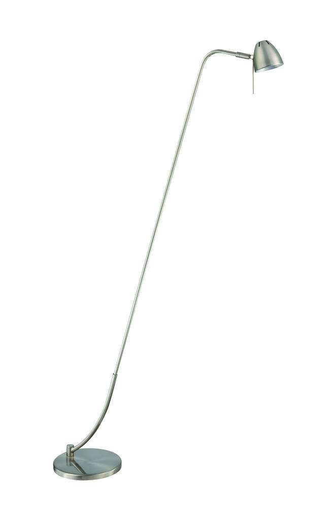 One Light Satin Nickel Floor Lamp