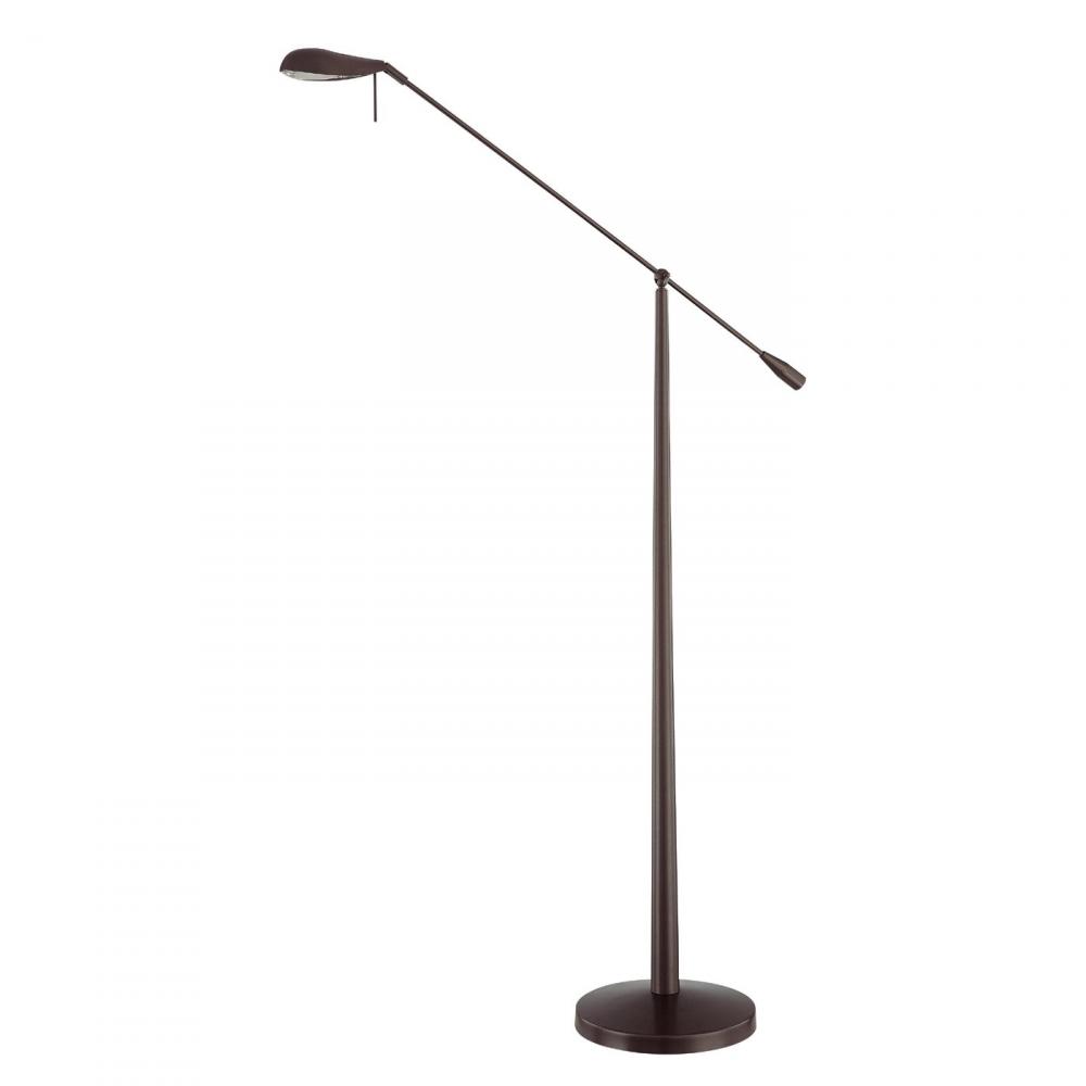 One Light Satin Nickel Floor Lamp