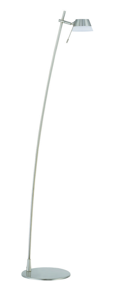 One Light Satin Nickel Floor Lamp