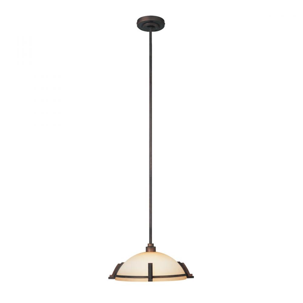 One Light Oil Rubbed Bronze Down Mini Pendant