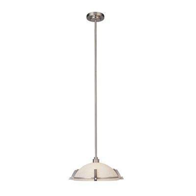 One Light Satin Nickel Down Mini Pendant