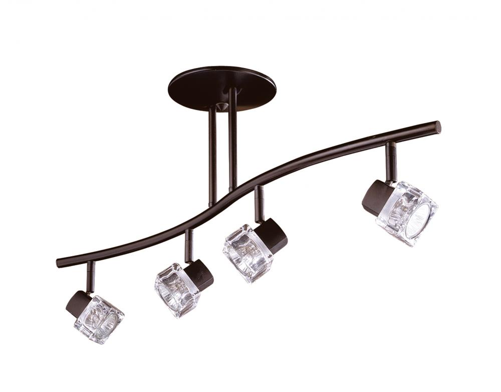 NOVA series 4-Light Oil Rubbed Bronze fixed rail fixture