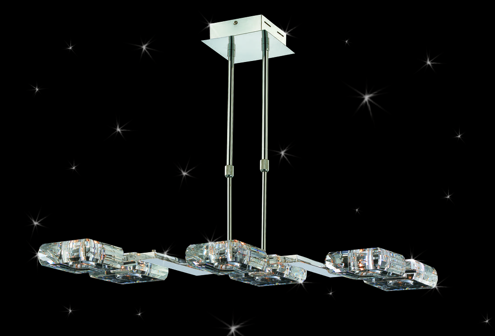 Six Light Chrome Island Light