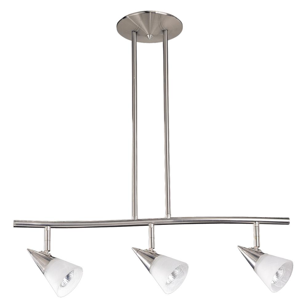 APEX series 3-Light Satin Nickel fixed rail fixture