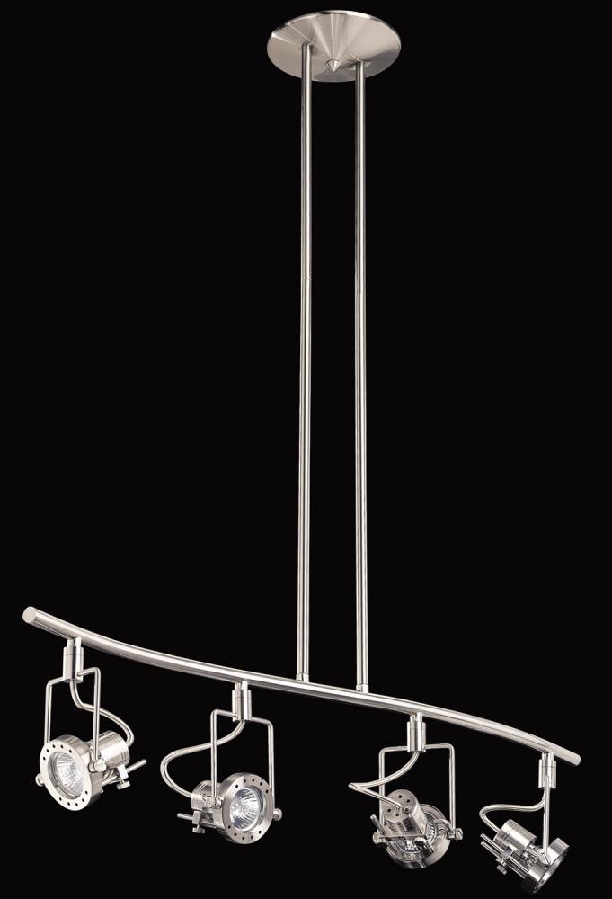 ERIS series 4-Light Satin Nickel fixed rail fixture