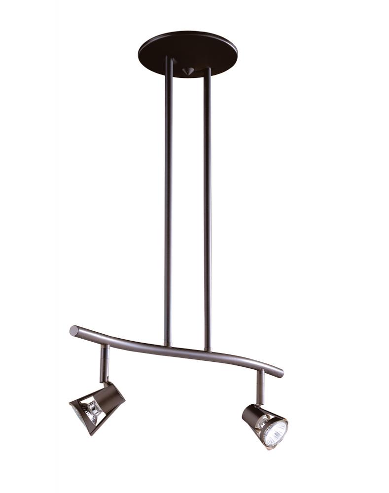 SORELLA series 2-Light Oil Rubbed Bronze fixed rail fixture