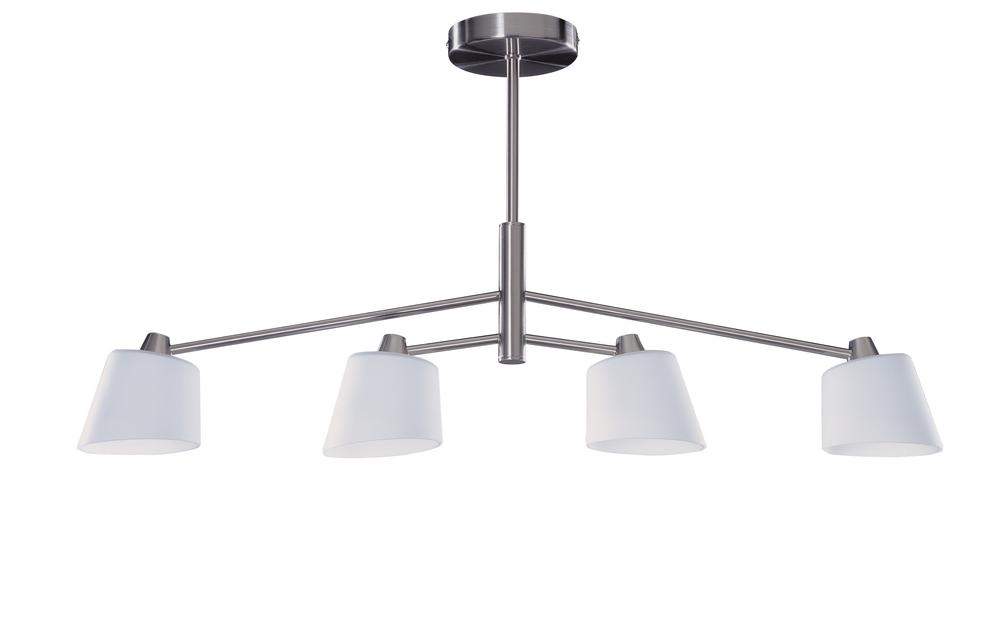 Four Light Satin Nickel Island Light