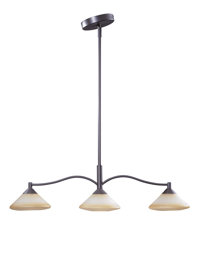 Three Light Oil Rubbed Bronze Island Light